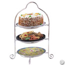 DISPLAY STAND, 3 TIER, SILVERPLATE