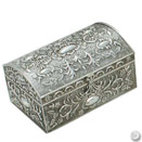 CHEST JEWELRY BOX, ANTIQUE SILVERPLATE