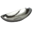 PRESENTATION BOWL, OVAL, HAMMERED FINISH STAINLESS