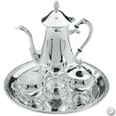 COFFEE SET WITH TRAY, 4 - PIECE, SILVERPLATE