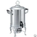 ROYAL CREST™ COFFEE URN, 18/8 STAINLESS, SOLID WOOD HANDLES