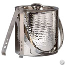 ICE BUCKET WITH TONGS AND LID, DOUBLE WALL, STAINLESS 