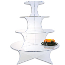DISPLAY STANDS, 5 TIER, ROUND, ACRYLIC 