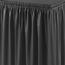TABLE SKIRTING, SHIRRED PLEAT, 100% SPUN FORTREL POLYESTER, VARIOUS COLORS