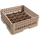 20 COMPARTMENT RACK WITH 2 OPEN EXTENDERS, BEIGE
