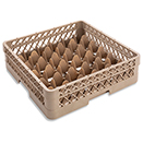 36 SQUARE COMPARTMENT RACK WITH 1 OPEN EXTENDER, BEIGE