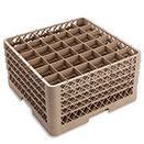 36 SQUARE COMPARTMENT RACK WITH 4 EXTENDERS, BEIGE