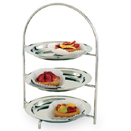 DISPLAY STAND WITH TRAYS,  18/10 STAINLESS STEEL