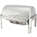 MADISON FULL SIZE RECTANGULAR ROLL TOP CHAFER, STAINLESS