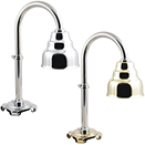 ADJUSTABLE HEIGHT HEAT LAMP, CHROME OR BRASS SHADE