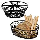 BASKETS, BLACK WROUGHT IRON - OVAL, 9