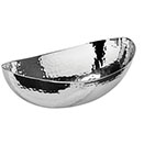 PRESENTATION BOWL, OVAL, HAMMERED FINISH STAINLESS