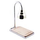 CARVING STATION WITH HEAT LAMP &  BUTCHER BLOCK BOARD - CARVING STATION W/BUTCHER BLOCK