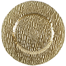 GLASS CHARGER PLATE, FRANKFORD MIRRORED DESIGN, GOLD COLOR, SET/4