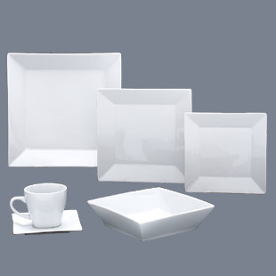 PORCELAIN WHITE SQUARE COLLECTION