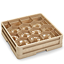 12 HEXAGON COMPARTMENT CLOSED WALL  RACK WITH 1 EXTENDER, BEIGE