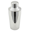 COCKTAIL SHAKERS, 3 PIECE SET, STAINLESS STEEL - 10 OZ.