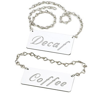 Silver & Black Beverage Tags | Caterer's Warehouse