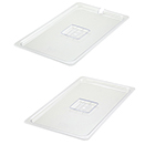 POLY-WARE FOOD PAN COVERS, FULL OR SLOTTED, POLYCARBONATE - SIXTH/SOLID