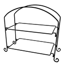 DISPLAY STAND, 2 TIER, BLACK IRON STAND