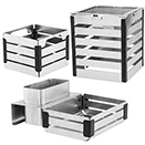 DISPLAY CRATE RISERS, 18/10 STAINLESS