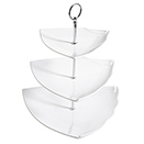 DISPLAY STAND WITH TRIANGULAR SERVING TRAYS, 3 TIER
