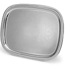 ELEGANT REFLECTION OBLONG TRAY WITH GADROON EDGE, 18/8 STAINLESS