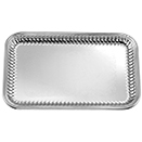 ESQUIRE™ TRAYS, EMBOSSED CENTER, 18/8 STAINLESS - 12 1/2