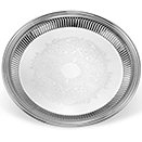 ESQUIRE™ TRAYS, EMBOSSED CENTER, 18/8 STAINLESS - 14