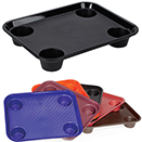 CONTACTLESS QUICK SERVE TRAYS WITH CUP HOLDERS