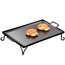 WROUGHT IRON GRIDDLE  WITH STAND, FULL SIZE - FULL SIZE GRIDDLE WITH STAND, 27