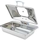 IDOL™ INDUCTION RECTANGULAR CHAFERS, HINGED LID, STAINLESS