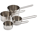 MEASURING CUP SET, 4 PC, STAINLESS STEEL 