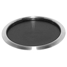 NON-SLIP TRAY WITH RUBBER INSERT, 18/8 STAINLESS