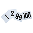 NUMBER CARDS, HEAVY PLASTIC - NUMBERS 1 THRU 50