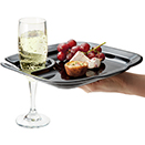 LET'S PARTY™, PARTY PLATES WITH SLOT TO HOLD DRINKS, MELAMINE