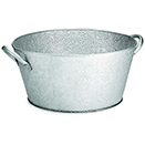 PARTY TUBS, GALVANIZED STEEL  - OVAL TUB, 15
