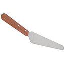 WOODEN HANDLE PIE / PIZZA SERVER, STAINLESS BLADE