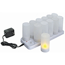 RECHARGEABLE TEALIGHTS, SET/12