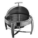 VIRTUOSO ROUND ROLL TOP CHAFER, 18/8 STAINLESS