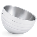 SERVING BOWLS, ANGLED BEEHIVE, DOUBLE, STAINLESS - 13 3/4