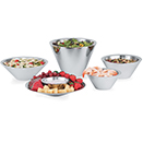 SERVING BOWLS, CONICAL, DOUBLE WALL, STAINLESS