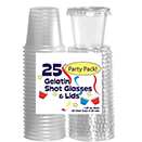 SHOT GLASS WITH LIDS, CLEAR, DISPOSABLE PLASTIC, PKG/750
