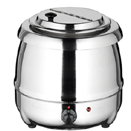 ELECTRIC SOUP KETTLE, HINGED LID, STAINLESS STEEL 