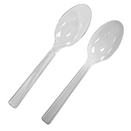 SERVING SPOON, CLEAR OR WHITE, DISPOSABLE PLASTIC