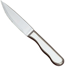 STEAK KNIFE, BARON RADIANT, POINTED TIP, JUMBO STAINLESS HANDLE, PKG/1 DOZ.