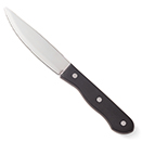 STEAK KNIFE, POINTED TIP, 3 RIVET, BLACK DELRIN HANDLE, PKG/1 DOZ.