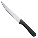 STEAK KNIFE, POINTED TIP, BLACK HANDLE, PKG/1 DOZ.