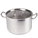 STOCK POT WITH COVER, STAINLESS STEEL - 8 QT., 9 1/2