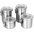 STORAGE CONTAINER, STAINLESS BODY, PLASTIC LID - 30 OZ.